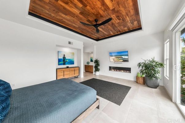 Bedroom, Fireplace, Interior, Wooden Ceilings
