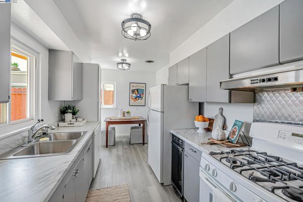 Interior, Kitchen, Wood Texture Flooring