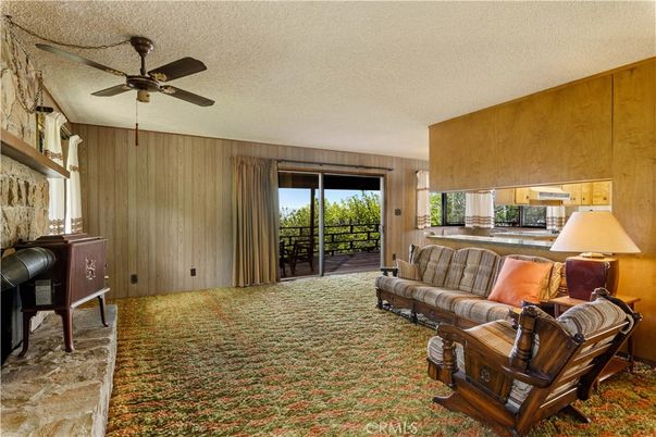 Interior, Kitchen, Living room, Stone Walls