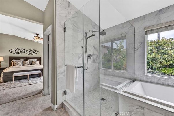 Bathroom, Bedroom, Glass Shower, Interior, Marble Walls