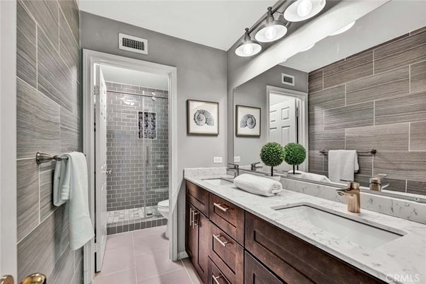 Bathroom, Dual Sink Vanities, Glass Shower, Interior