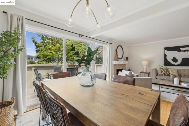 Dining room, Fireplace, Interior, Living room