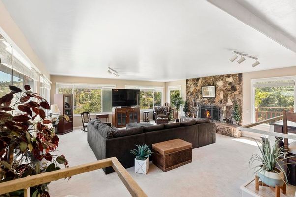 Fireplace, Interior, Living room, Stone Walls