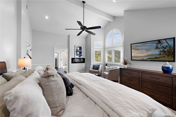 Bedroom, Interior, Marble, Recessed Lighting