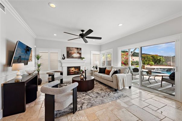 Fireplace, Interior, Living room, Recessed Lighting
