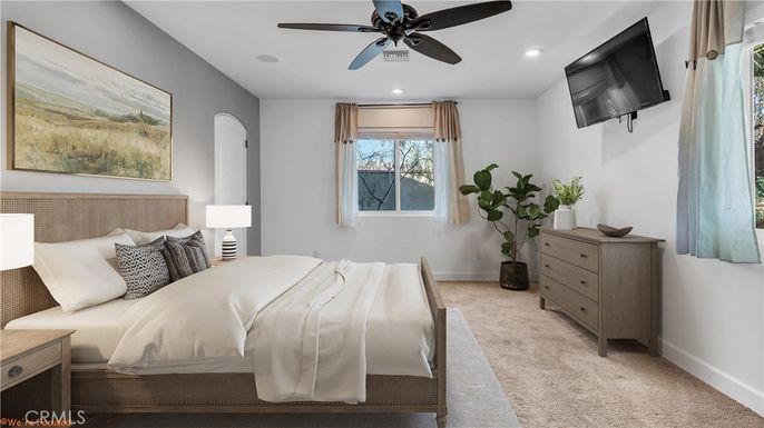 Bedroom, Interior, Recessed Lighting