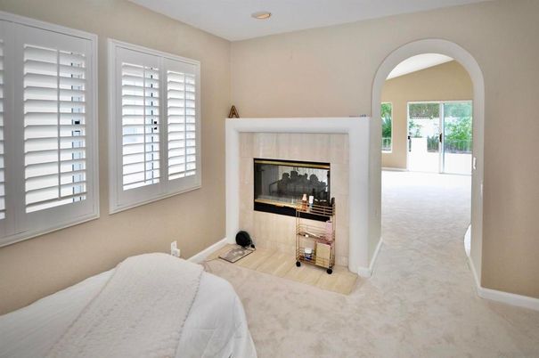 Bedroom, Fireplace, Interior, Recessed Lighting