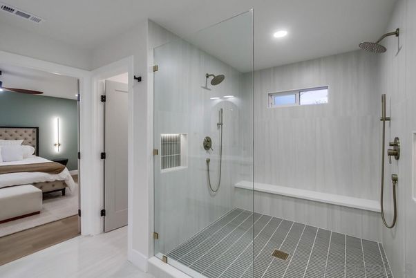 Bathroom, Bedroom, Glass Shower, Interior, Recessed Lighting
