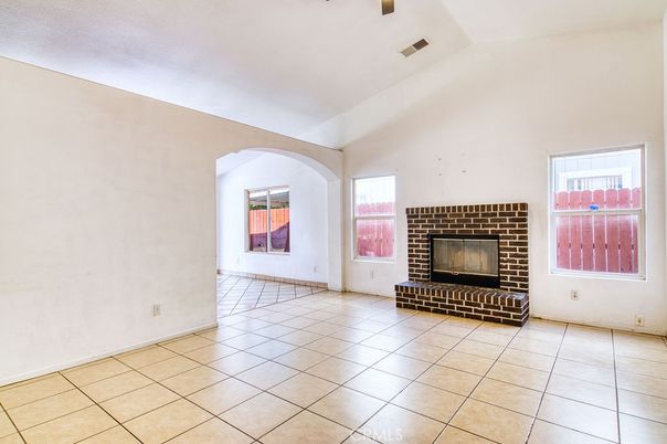 Empty room, Fireplace, Interior