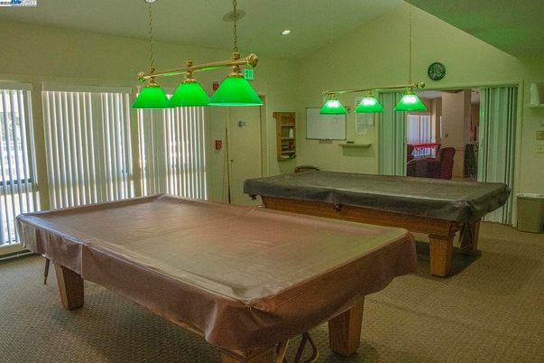 Billiard Table, Game Room, Interior, Pendant Lights, Recessed Lighting