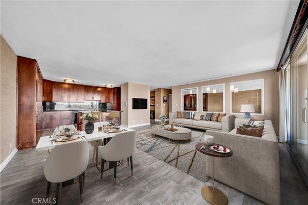 Dining room, Interior, Kitchen, Living room, Wood Texture Flooring