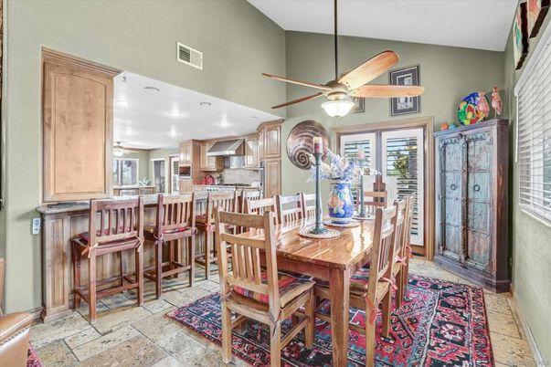 Dining room, Interior, Kitchen, Recessed Lighting