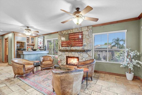 Fireplace, Interior, Living room, Stone Walls