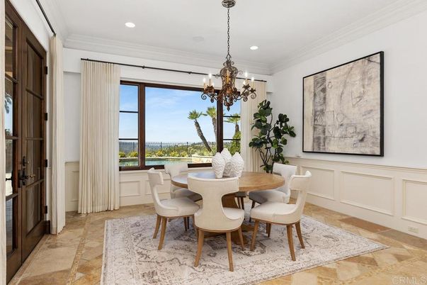 Chandelier, Dining room, Interior, Recessed Lighting