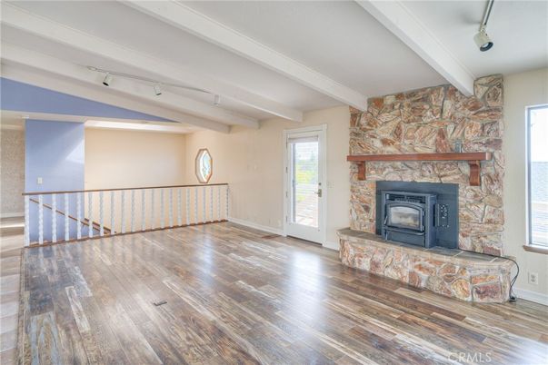 Fireplace, Interior, Stone Walls, Wood Texture Flooring