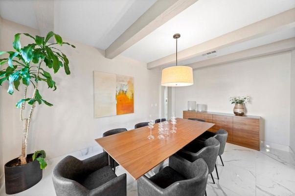 Dining room, Interior, Marble