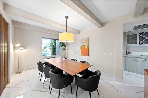 Dining room, Interior, Marble