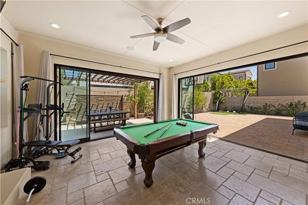 Billiard Table, Game Room, Interior, Recessed Lighting