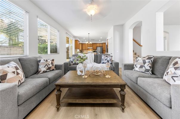 Interior, Kitchen, Living room, Pendant Lights, Recessed Lighting, Wood Texture Flooring