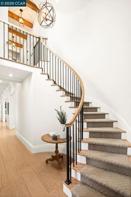 Chandelier, Interior, Pendant Lights, Recessed Lighting, Wooden Beams, Wood Texture Flooring