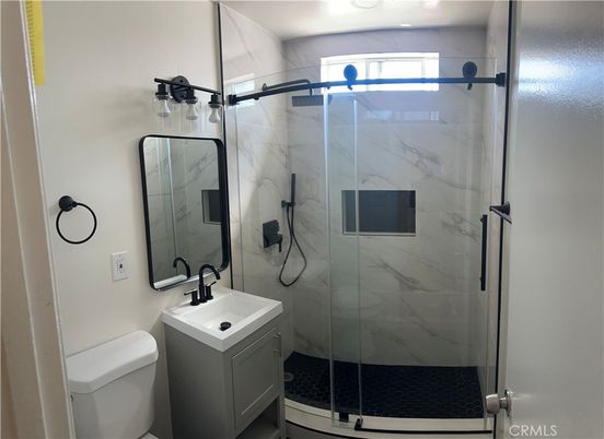 Bathroom, Glass Shower, Interior, Marble Walls
