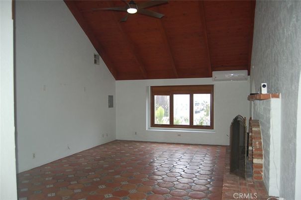 Empty room, Fireplace, Interior, Wooden Beams, Wooden Ceilings