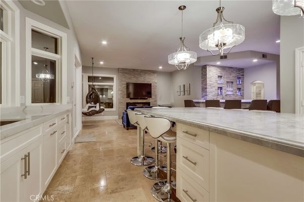 Interior, Pendant Lights, Recessed Lighting, Stone Walls