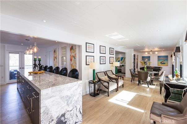 Dining room, Interior, Kitchen, Living room, Pendant Lights, Recessed Lighting, Wood Texture Flooring