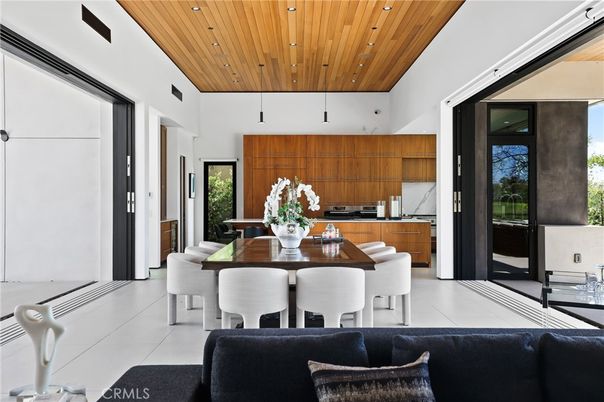 Dining room, Interior, Kitchen, Recessed Lighting, Wooden Ceilings