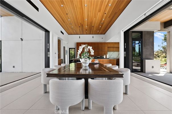 Dining room, Interior, Kitchen, Recessed Lighting, Wooden Ceilings