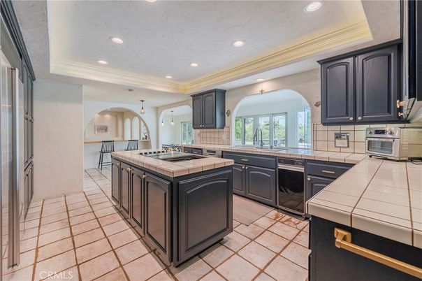 Interior, Kitchen, Recessed Lighting, Tile Countertops