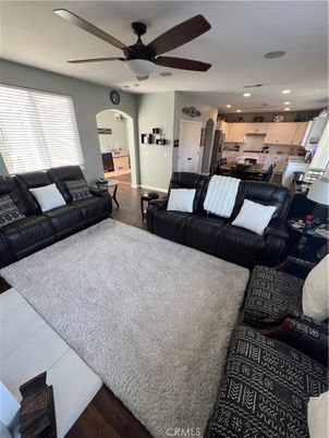 Interior, Kitchen, Living room, Recessed Lighting, Wood Texture Flooring
