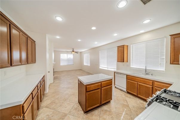 Interior, Kitchen, Recessed Lighting, Tile Countertops