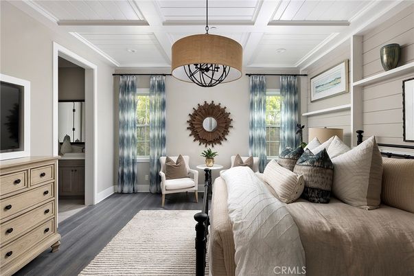 Interior, Living room, Pendant Lights, Recessed Lighting, Wood Texture Flooring