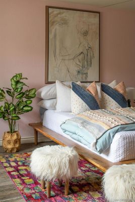 Bedroom, Interior, Wood Texture Flooring