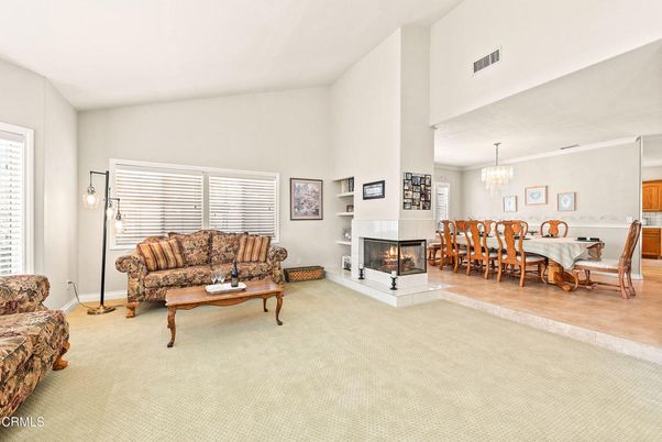 Chandelier, Dining room, Fireplace, Interior, Living room