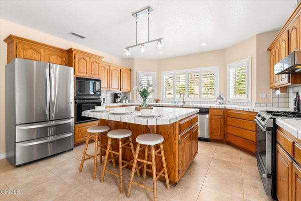 Interior, Kitchen, Pendant Lights, Recessed Lighting, Stainless Steel Appliances, Tile Countertops