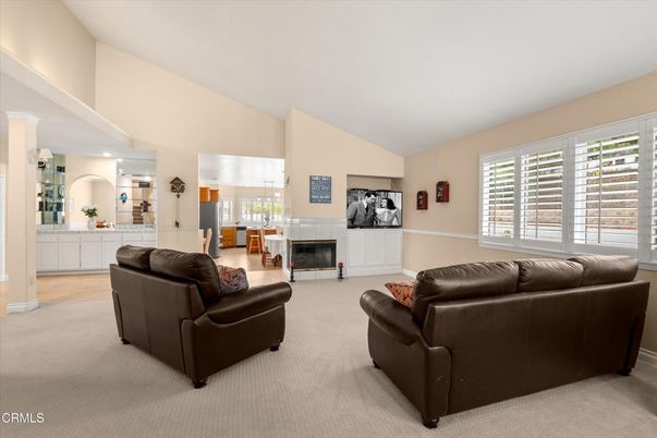 Fireplace, Interior, Living room, Pendant Lights