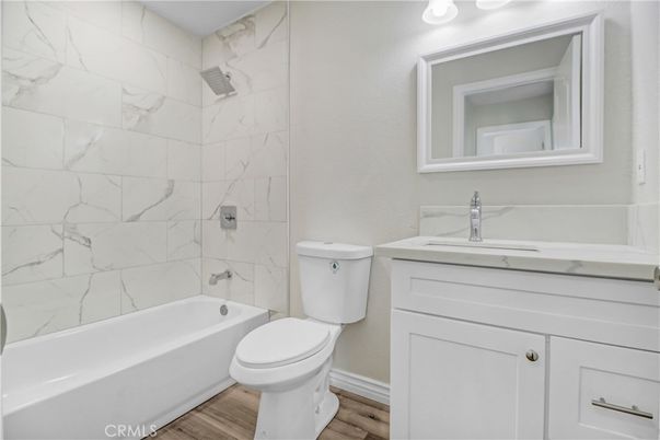 Bathroom, Interior, Marble Walls, Wood Texture Flooring