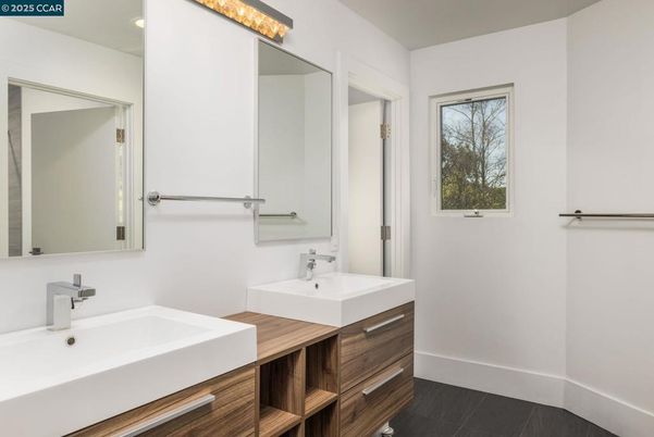 Bathroom, Dual Sink Vanities, Interior, Wood Texture Flooring