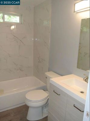 Bathroom, Interior, Marble Walls, Wood Texture Flooring