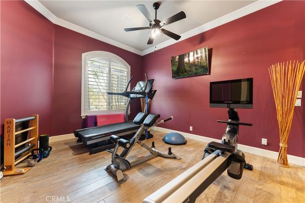 Fitness Equipment, Interior, Wood Texture Flooring