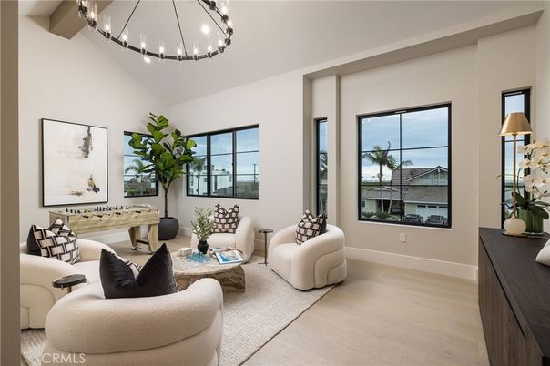 Interior, Living room, Pendant Lights, Wood Texture Flooring