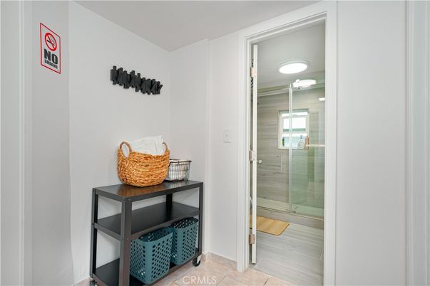 Bathroom, Glass Shower, Interior, Wood Texture Flooring