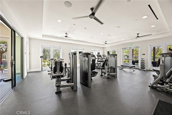 Fitness Equipment, Gym, Interior, Recessed Lighting