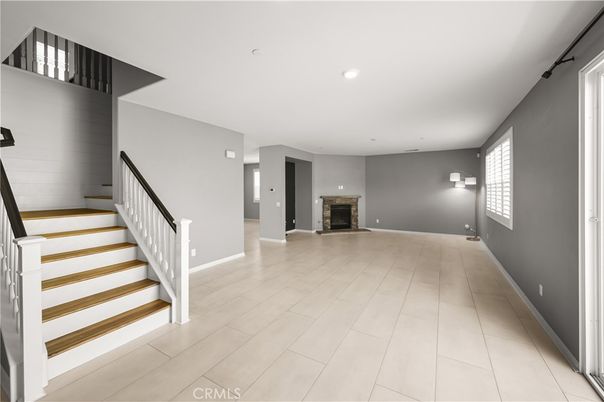 Empty room, Fireplace, Interior, Recessed Lighting