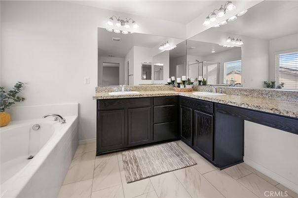 Bathroom, Dual Sink Vanities, Interior, Marble