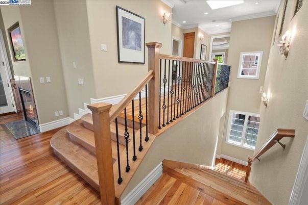Fireplace, Interior, Recessed Lighting, Wood Texture Flooring