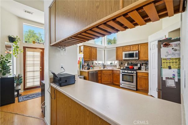 Interior, Kitchen, Stainless Steel Appliances, Wooden Beams, Wooden Ceilings, Wood Texture Flooring