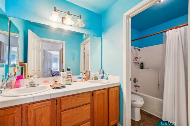 Bathroom, Dual Sink Vanities, Interior, Tile Countertops